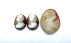 3 Pc Lot Unset Loose Vintage Shell Cameo Cameos