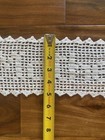 Vtg Handmade Crochet Mother Filet Doily White Mint Mother   s Day Gift