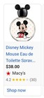  38 Msrp  mickey Mouse By Disney 3 4 Oz   100 Ml Edt Spray  Cologne For Kids New