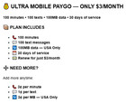 Pre-activated    Esim    Ultra Mobile Paygo  3 mo  Pay As You Go Talk Text Data
