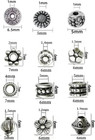 12 Style Antique Silver Spacer Beads  Bracelet Necklace Craft Beads For Jewelry 