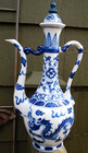 Vtg Dragon Ming Xuande 13 75  Handpainted Bluewhite Porcelain Wine Flagon Teapot