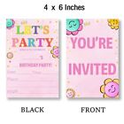 Pink Let s Play Birthday Party Invitations Birthday Invitations Girl 20 Cards   