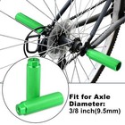 Pair Aluminum Alloy Rear Foot Pegs Green For Mtb Bicycle Fit 3 8 Inch Axles