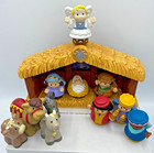 Fisher Price Little People Nativity Manger 2002 Set Animals People Lot 10