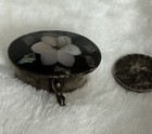 Vintage Mexican Silver  Pill Box Abalone