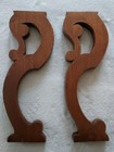 2 Antique Victorian Oak Shelf Brackets Corbels Supports 18-1 4  Oak Worn Salvage