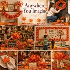 350pcs Fall Maple Leaves - Autumn Fall Maple Leaf Garland Hojas De Oto  o Para