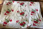 Vintage Wilendur 9 Cluster Geranium Tablecloth  55    X 50   