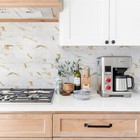 Stickgoo 10-sheet Peel   Stick Backsplash  Kitchen Wall Tile  Calacatta Golden