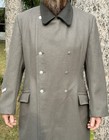 Vintage East German Wool Trench Coat Nva Ddr Military Double Breasted Overcoat