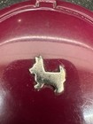 Vintage Burgundy Cranberry Scottie Dog Powder Compact Scotty Scottish Terrier