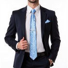 Men s Silk Paisley Tie Pocket Square Clip Cufflinks Set With Gift Box