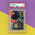 Original 1966 Topps Batman Black Bat Trading Card  5 Psa 7