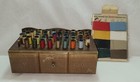 Thread Box Wooden With Drawer 50 Display Pegs Thread Bondex Tape Vintage