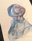 Aceo  Original  Painting Surrealism Ooak Expression Abstract Figure Jess Russell
