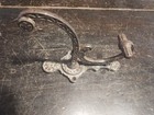 Eastlake Victorian Antique French Cast Iron Coat Hat Tack Double Hook 8      Cf 