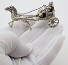 Vintage Italian Handmade Genuine Sterling Silver 925 Romantic Carriage Figurine