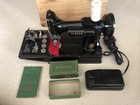 Singer 221-1 Featherweight Electric Sewing Machine With New Case   Accessories