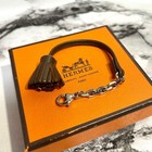 Hermes Carmenita Bookmark Charm Dark Brown Bag Accessory Timepiece Elegant