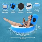 44  Round Inflatable Water Hammock 300lbs Inflatable Dock Floating Platform Pad