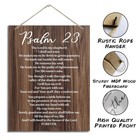 Zpprjf Christian Wall Art  Psalm 23 Bedroom 20x26cm  Brown