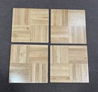 Oaktree Hevea Parquet Hardwood Tile Flooring  10 Tiles package  Chestnut New 