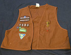 Vintage 90s Girl Scout Brownie Uniform Vest Tshirt Lot Michigan Metro 1503 Pins