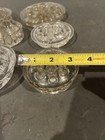 Lot Of 7 Vintage Clear Glass Flower Frogs Various Sizes Holes Floral Arranging