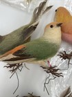 Lot Of Vintage Craft Supplies Wool Feather Birds Flocked Bears Eyeballs Bells 