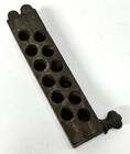 Antique Brass 12 Cavity Three Piece Hinged Suppository Mold Medical Oddity Pharm