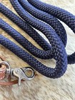 Navy Nylon With Harness Leather Slobber Straps Competition Rein
