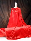 Red Glitter Velvet Fabric 4 Way Stretch By The Yard Ssvg-red