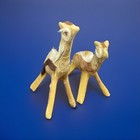 Nigerian African         Animal Statues Of Wood   Animal Rawhide Hairy Toys Vintage