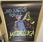 Metallica Giant Wall Banner poster Justice For All Neon Color 42x66 Rare Vinyl