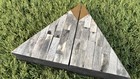 Vintage Mid Century Modern Copper   Tessellated Stone Style Geometric Bookends