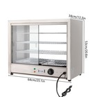 4-tier Commercial Food Warmer Display Case Heated Countertop Pizza Cabinet 800w