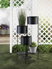 Matte Black 3-tier Barrel Bucket Plant Stand