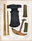Three 1855 Antique Prints - Implements Of South American Indigenous People