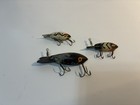 Lot Of 3 Vintage Bomber Fishing Lures  Wooden  