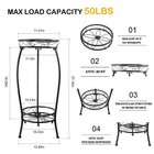 Plant Stand Indoor 2 Tier 27 1 Tall Metal Plant Stands Outdoor Rustproof Cor