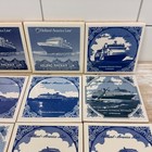 Holland America Delft Cruise Ship Tiles Lot Of 28 Vintage 1970s Blue   White