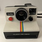 Vintage Original Polaroid Sx-70 Onestep Rainbow Stripe Land Camera Case  Manual