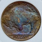 Original Hand Carved Hobo Nickel - Native American Chief By Gabriele Perticaroli