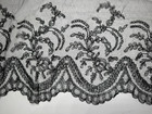 Antique Lace - Wide Chantilly Lace Ruffle - Late 19th Century - 3 55 Meters