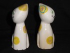 1950   s Mischievous Siamese Cat Salt   Pepper Shakers   Green Eyes   Napco