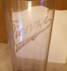 Pre-pro Rienzi Brau Beer Etched Footed Glass Chicago  Illinos
