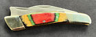 Vintage 80s Frost Cutlery 3 85  Curved Seizo Imai Seki Razor Trapper Pocket Nwob