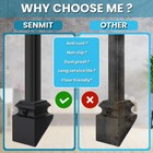 Senmit Iron Baluster Shoes - Slant Shoe Screw - For Use 1 2 Square Balusters -