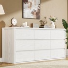 9 Drawer Dresser For Bedroom  Wood Chest Of Drawers Large Modern Storage Cabinet